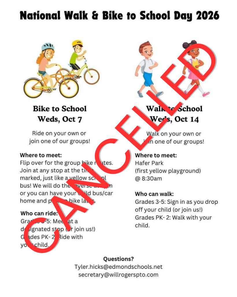🚶♀️💙 Walk to School Day Update, Wildcats! 💛 Due to the impending weather, we will have to cancel Walk to School Day. 🌧️ We’re disappointed we won’t get to walk together this fall, but we look forward to bringing this fun tradition back in the spring! 🌷 Thank you for understanding, Wildcats. Stay safe and dry! 💙💛