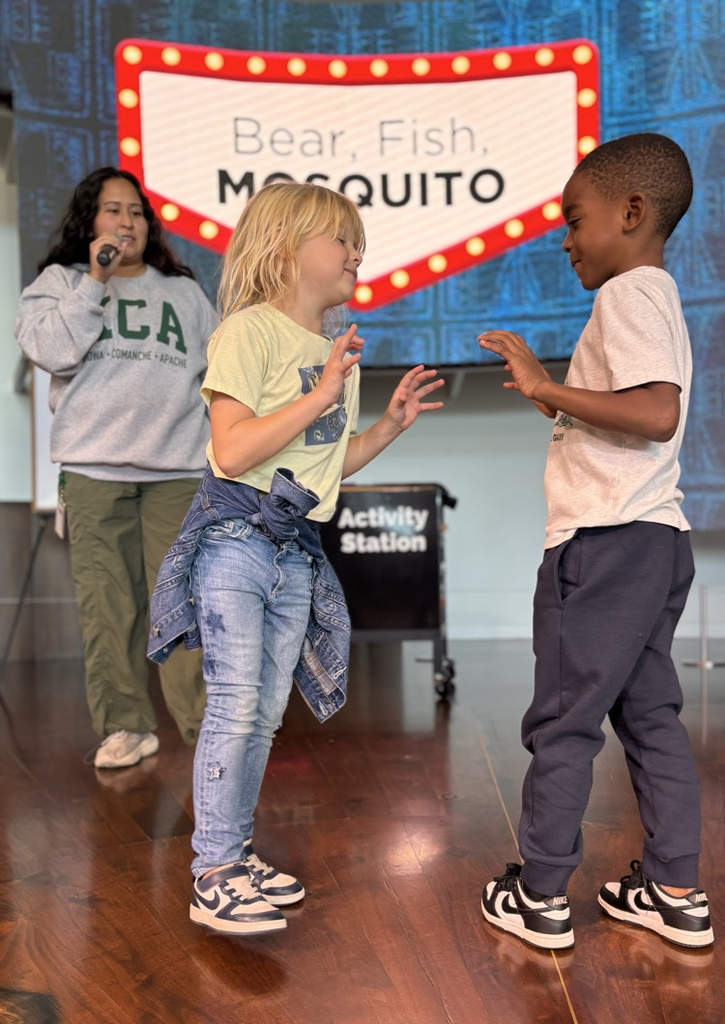 students playing bear fish mosquito 