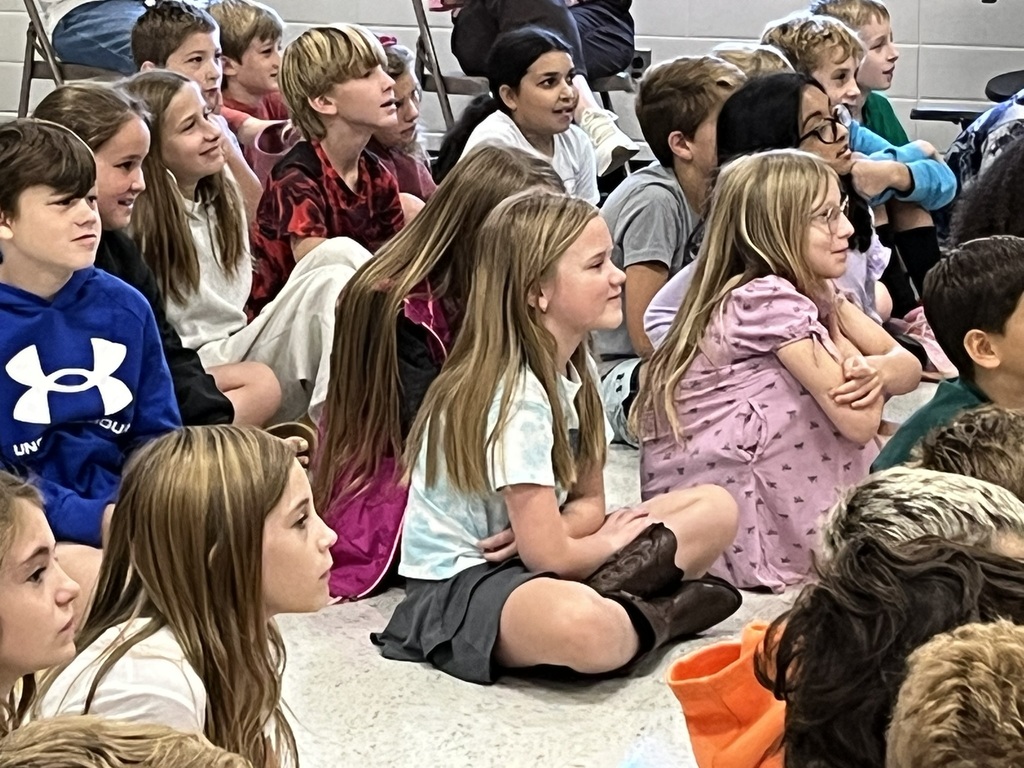 Students enjoying the fire prevention skit.
