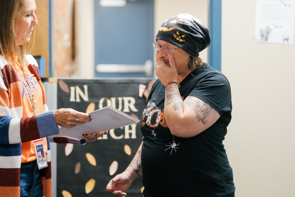 award winner being surprised by award