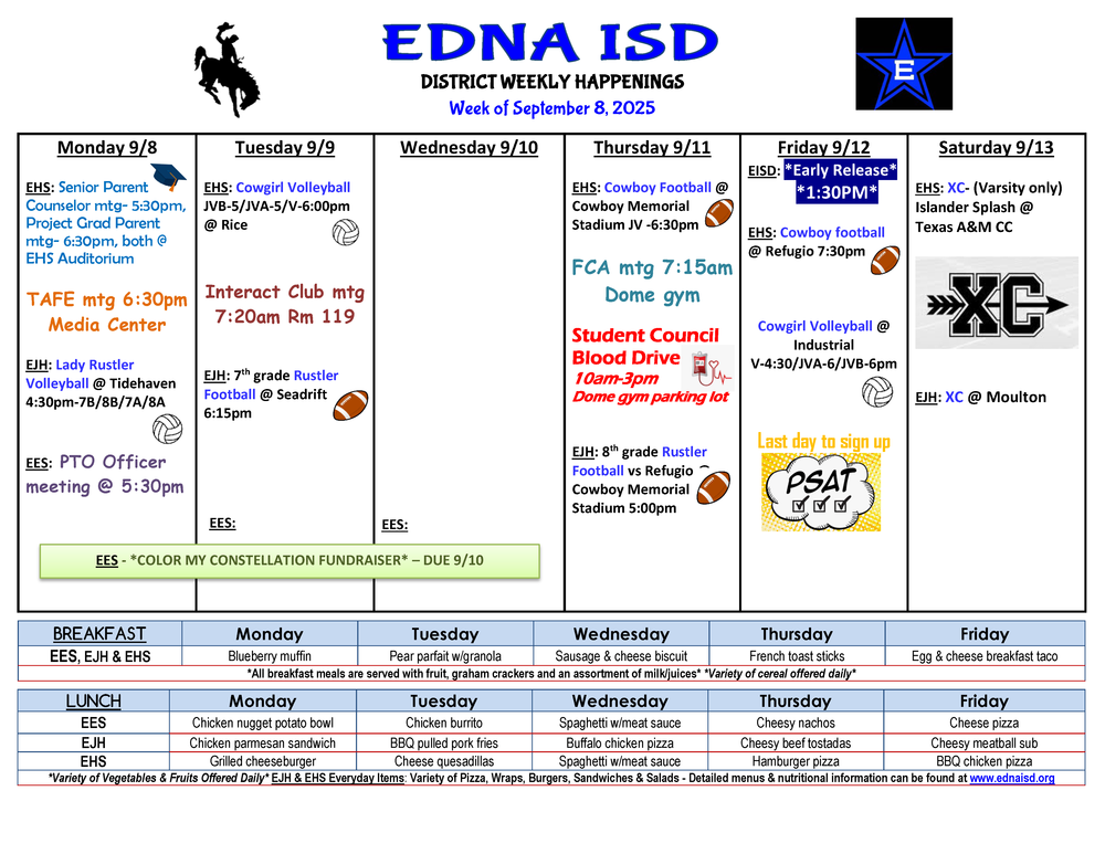 District Weekly Happenings 9-8-25