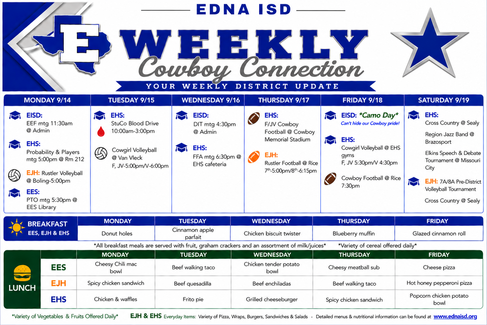 Cowboy Connection: September 14th - 19th