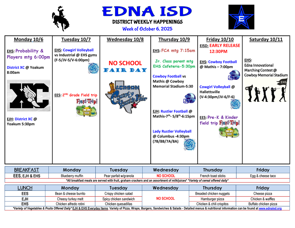 District Weekly Happenings October 6th, 2025