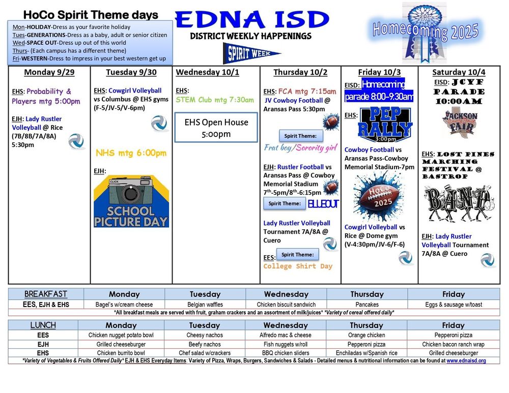 District Weekly Happenings 9-29-25