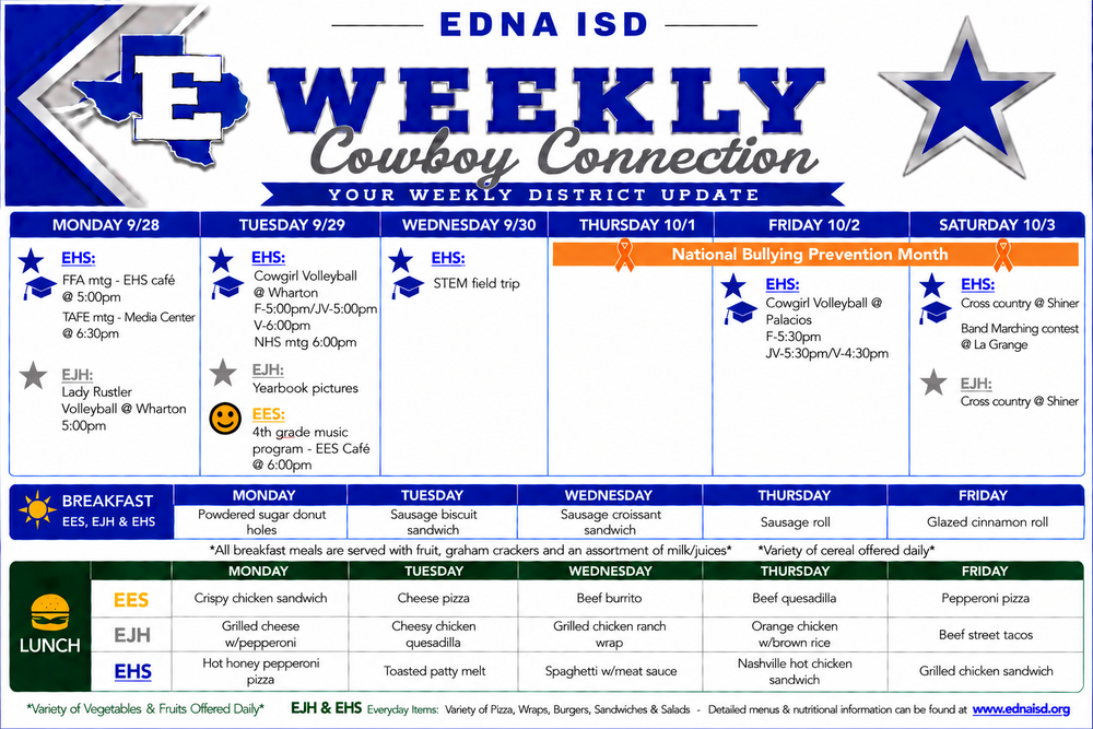 Cowboy Connection: September 28th - October 3rd