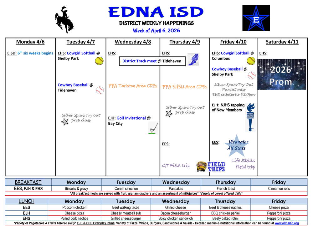 District Weekly Happenings Week of April 6th, 2026
