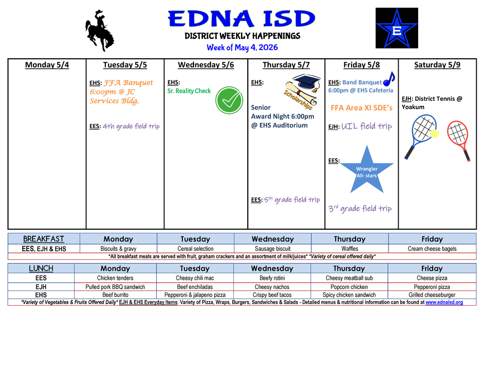 District Weekly Happenings Week of May 4th, 2026