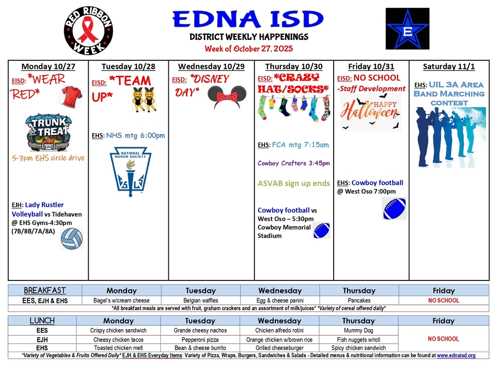 District Weekly Happenings 10-27-25