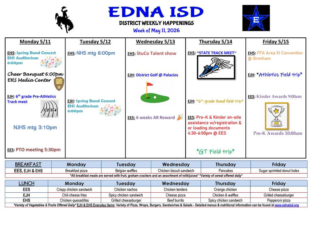 District Weekly Happenings Week of May 11th, 2026