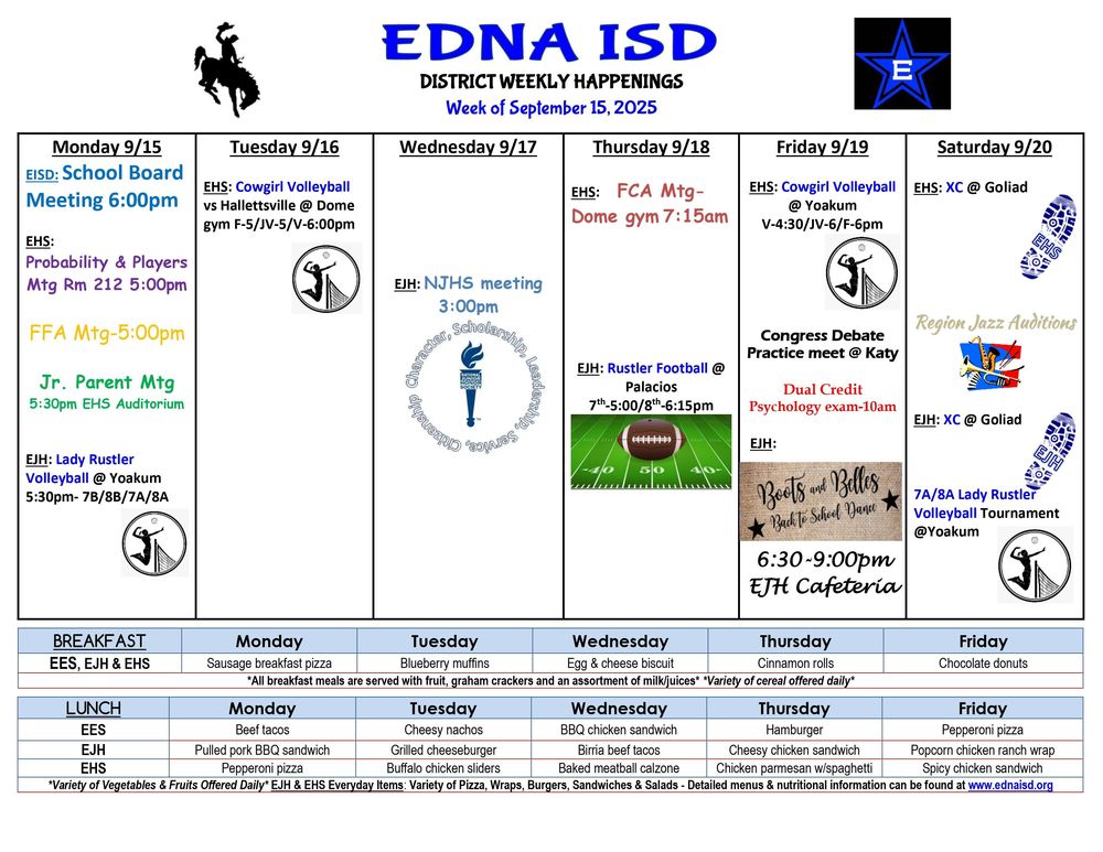 District Weekly Happenings  9-15-2025