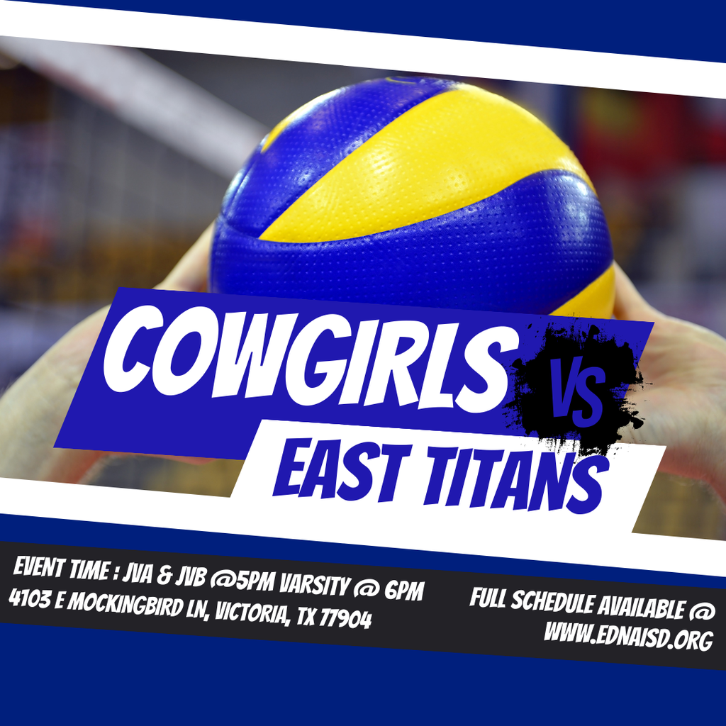 The Cowgirls hit the road tomorrow to take on the Victoria East Titans! 🔵⚪ Come out and support our girls as they battle it out in Victoria. Let’s go, Cowgirls! 💪🐮