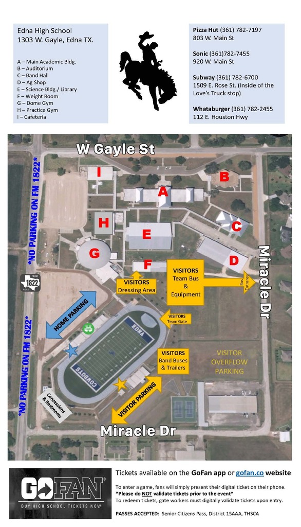 Stadium Facitlities Map
