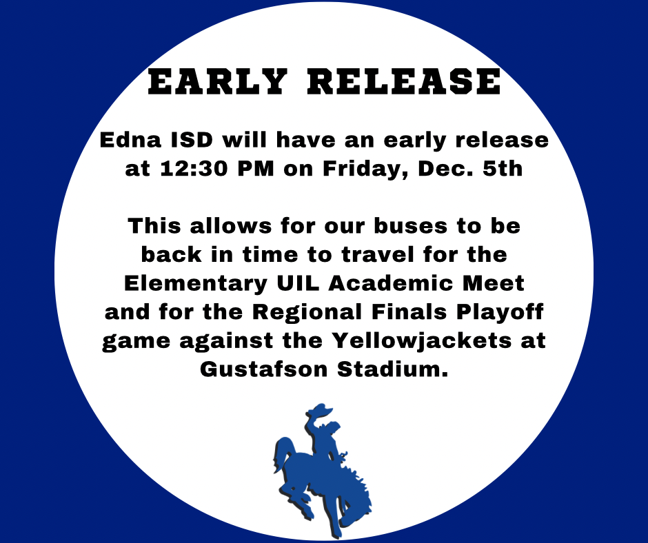 Early Release December 5th @ 12:30pm