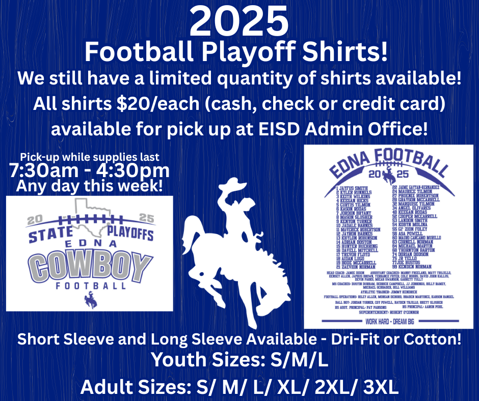 2025 Football Playoff shirts still availablle in limited quantity