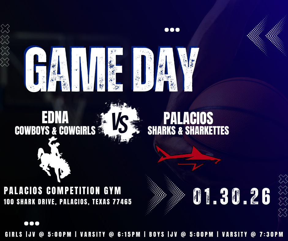 🏀 Road Game Night! 🏀 The Edna Cowboys & Cowgirls hit the road to take on Palacios! Girls: JV @ 5:00 PM | Varsity @ 6:15 PM Boys: JV @ 5:00 PM | Varsity @ 7:30 PM Good luck, Cowboys & Cowgirls! 💙🤍