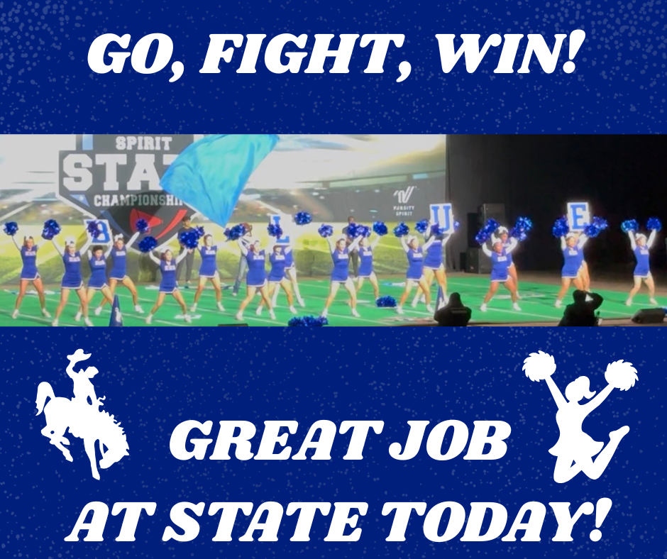 💙📣 Great job at State today, EHS Cheer! Finals will be announced later this afternoon—updates will be shared when results are available! 👏✨