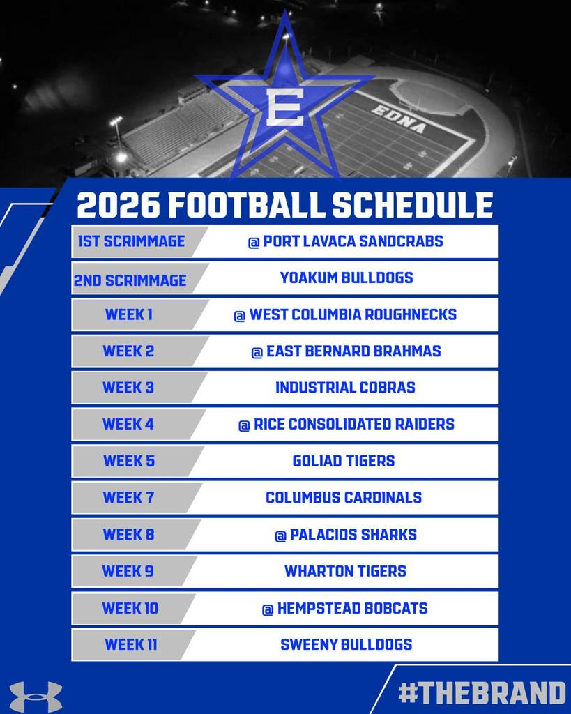 2026 HS Edna Cowboy Schedule