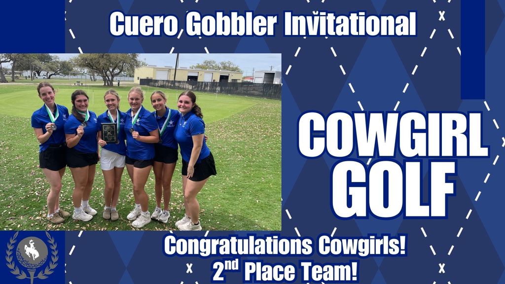 A photo congratulating cowgirl golf