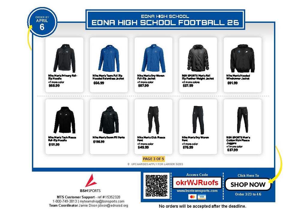 Edna High School Football Store - 1