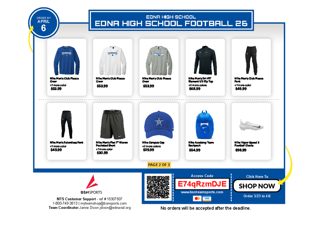 Edna Cowboy Football Store - 2