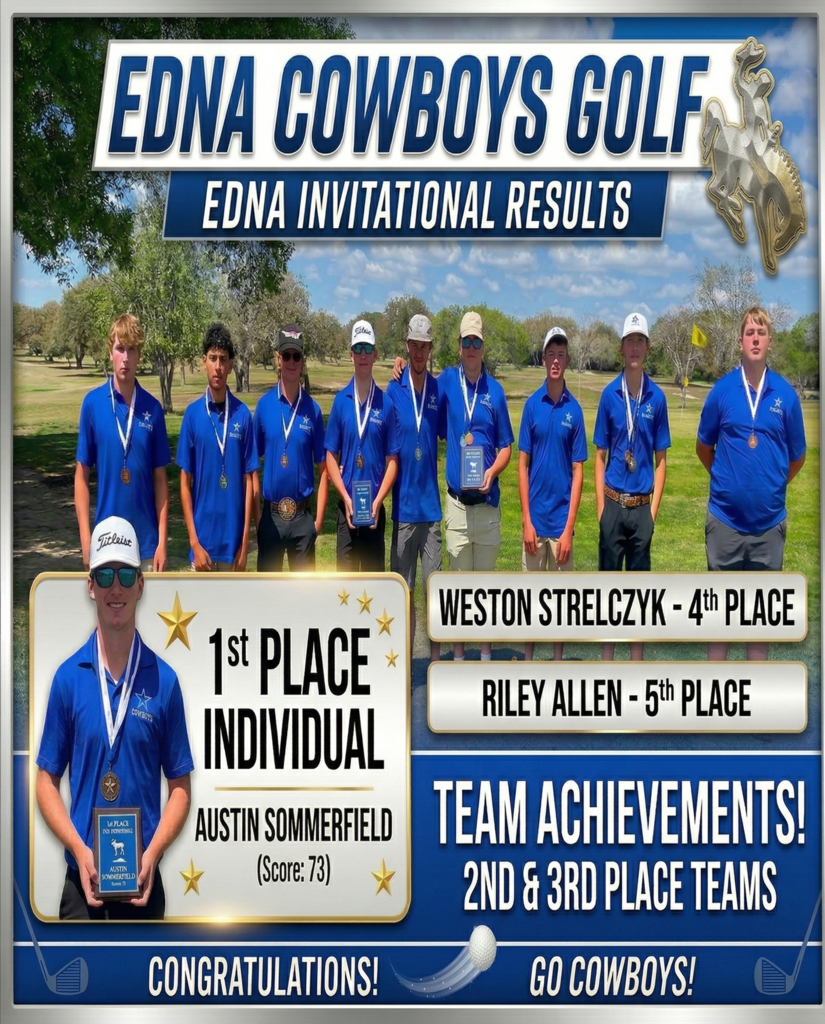 Edna Cowboy Golf - Edna Invitational Results