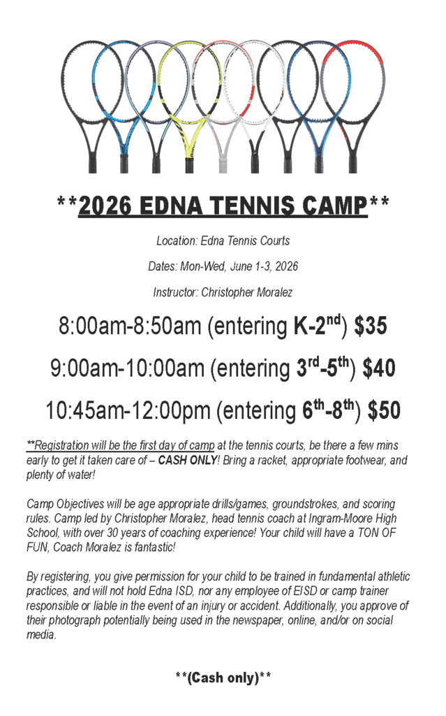 2026 Tennis Camp