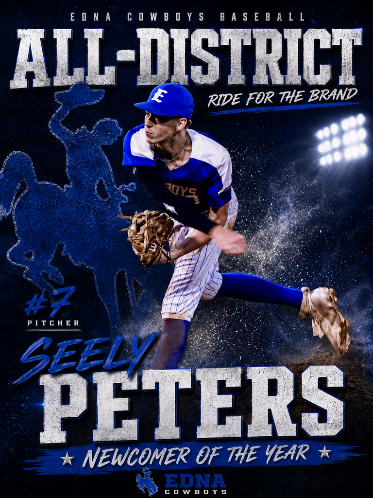 ⚾💙 Cowboy Baseball finishes the season with several athletes earning District Honors, a reflection of the hard work, dedication, and commitment shown throughout the year. For our seniors, thank you for the impact you made on this program and for representing Cowboy Baseball with pride. Your legacy and leadership helped shape this team, and your contributions will not be forgotten.  🏅 Cowboy Baseball District Accolades  All-District – 1st Team • Trevor Floyd – Outfielder (Center Field) • Riley Palacios – Infielder  All-District – 2nd Team • Weston Howard – Infielder  ⭐ Special Recognition • Seely Peters – Newcomer of the Year  Honorable Mention • D'Kayden Diggs • Trevor Kocian • Myles Thompson  Congratulations to these Cowboys on a well-earned honor, and thank you to every player who wore the blue and white this season.