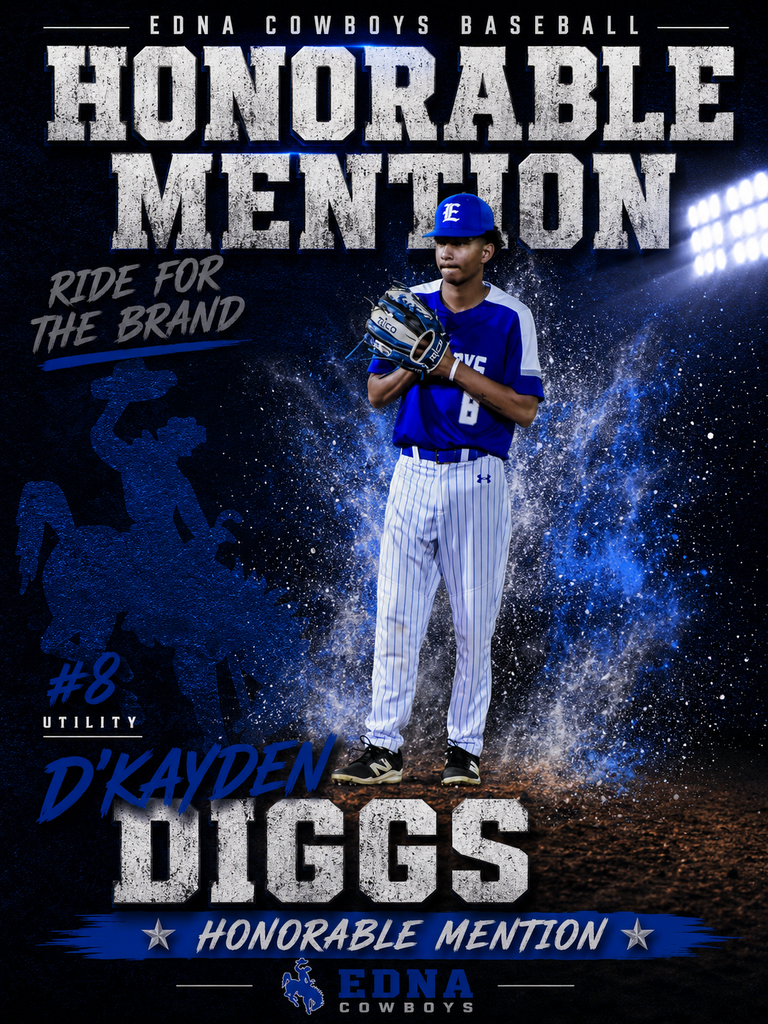 ⚾💙 Cowboy Baseball finishes the season with several athletes earning District Honors, a reflection of the hard work, dedication, and commitment shown throughout the year. For our seniors, thank you for the impact you made on this program and for representing Cowboy Baseball with pride. Your legacy and leadership helped shape this team, and your contributions will not be forgotten.  🏅 Cowboy Baseball District Accolades  All-District – 1st Team • Trevor Floyd – Outfielder (Center Field) • Riley Palacios – Infielder  All-District – 2nd Team • Weston Howard – Infielder  ⭐ Special Recognition • Seely Peters – Newcomer of the Year  Honorable Mention • D'Kayden Diggs • Trevor Kocian • Myles Thompson  Congratulations to these Cowboys on a well-earned honor, and thank you to every player who wore the blue and white this season.