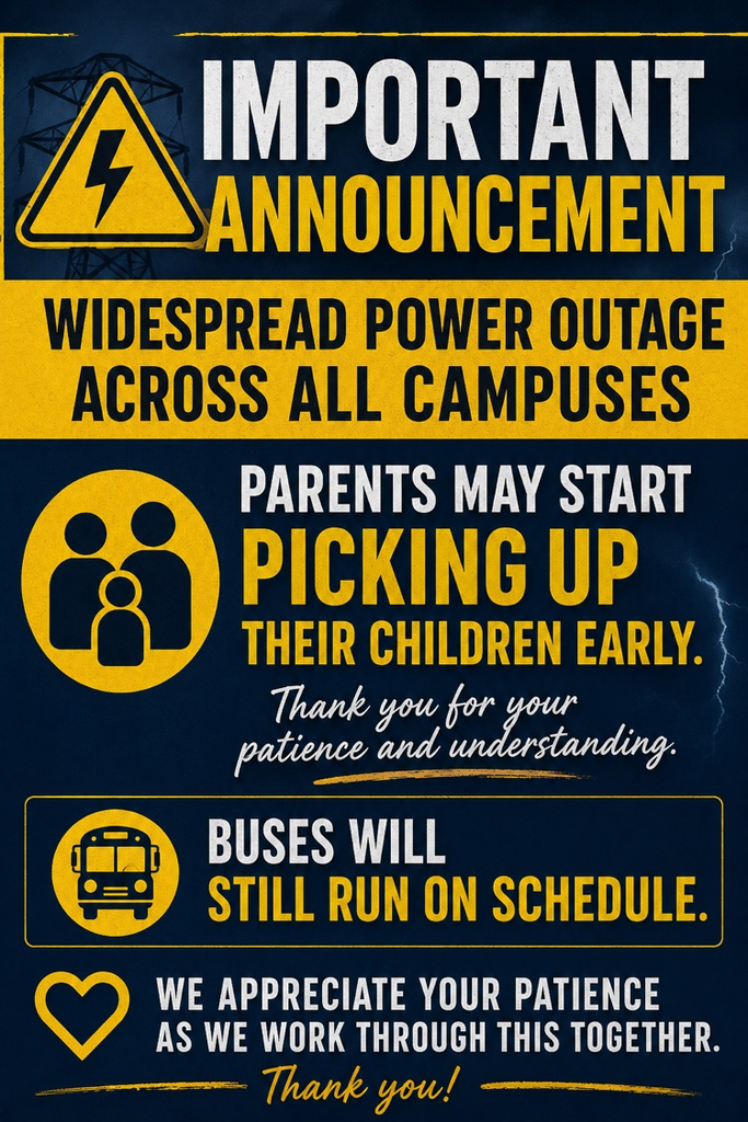 Power outage announcement