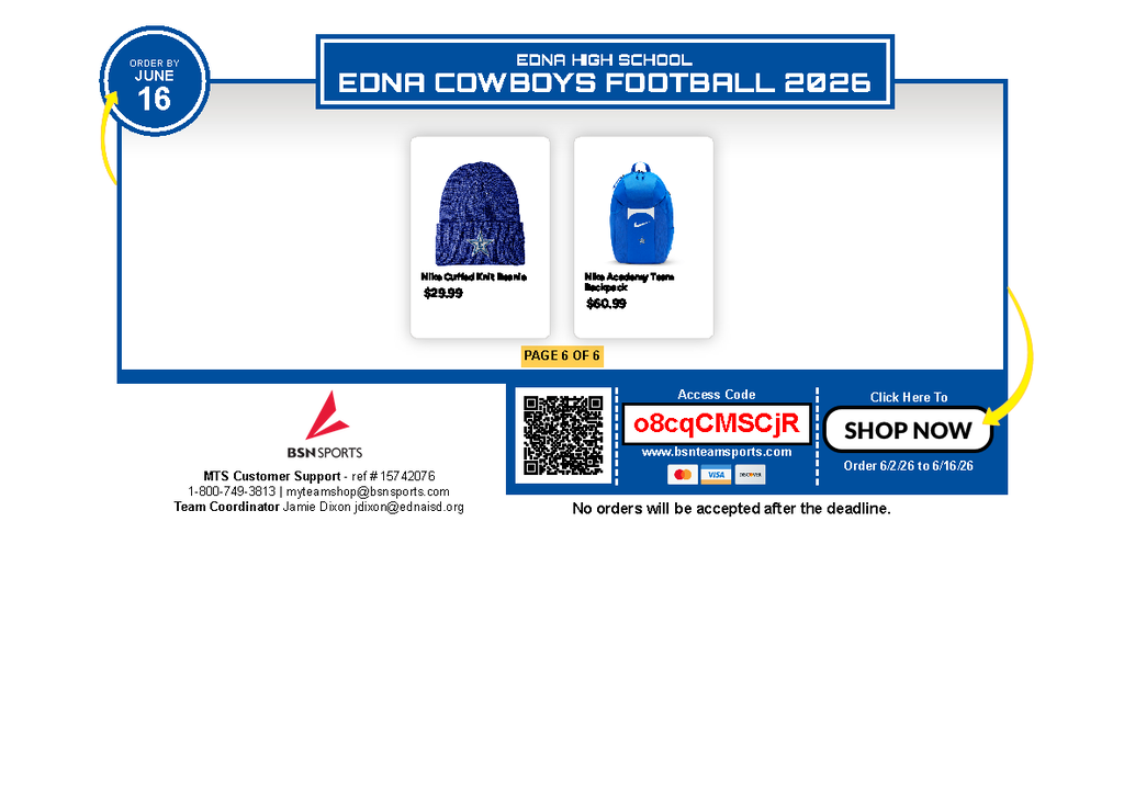 Edna Cowboy Football Store - 6