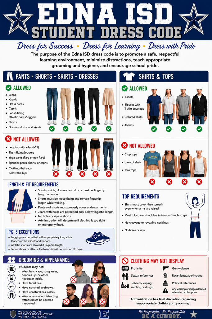 Edna ISD Student Dress Code
