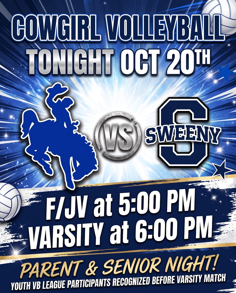 Cowgirl VB vs Sweeny October 20th