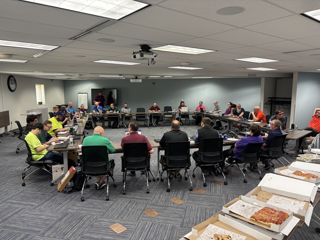Staff sitting in a circle
