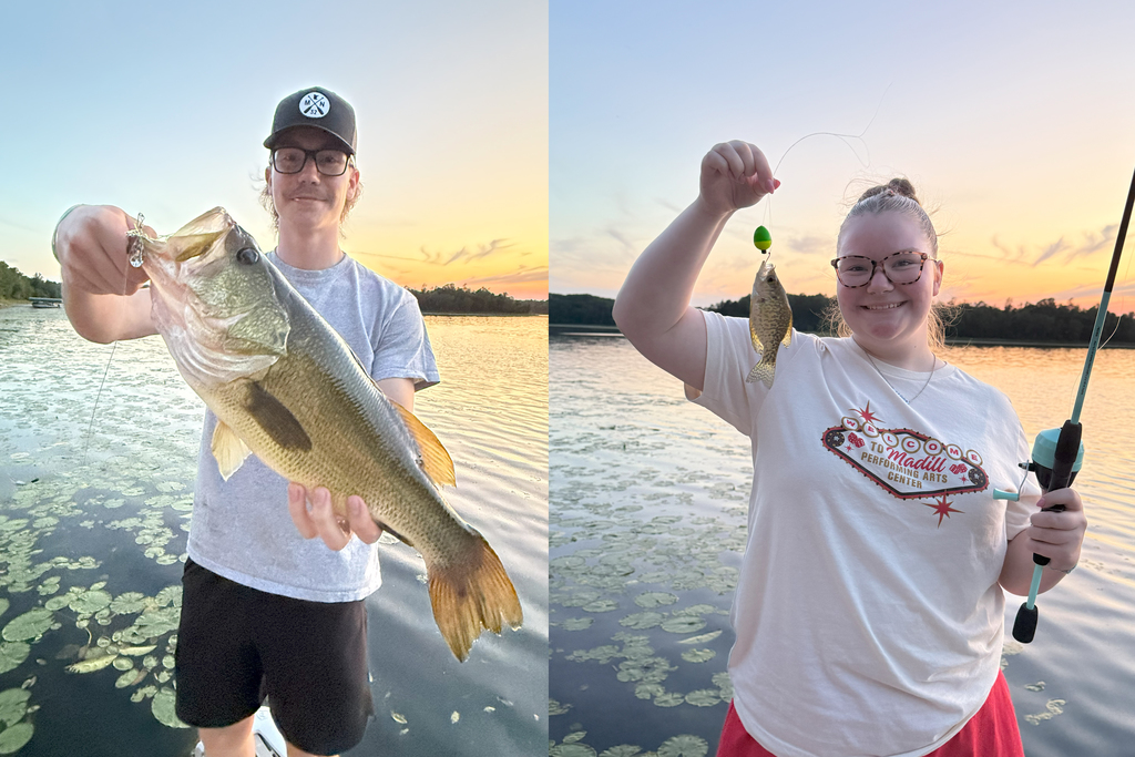 two people with fish