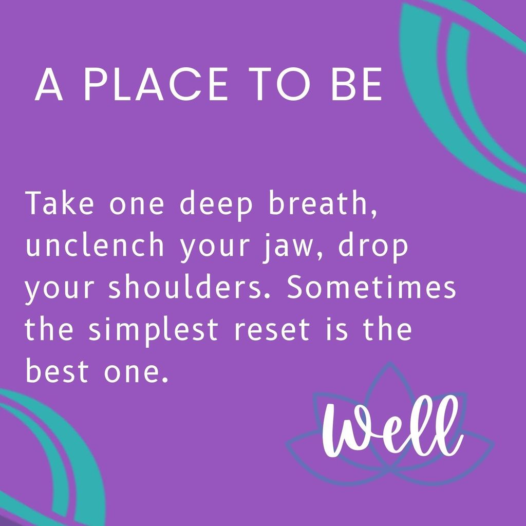 Take one deep breath, unclench your jaw, drop your shoulders. Sometimes the simplest reset is the best one.