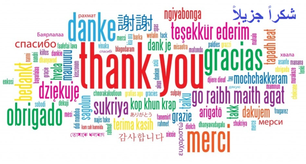 "Thank You" in many languages