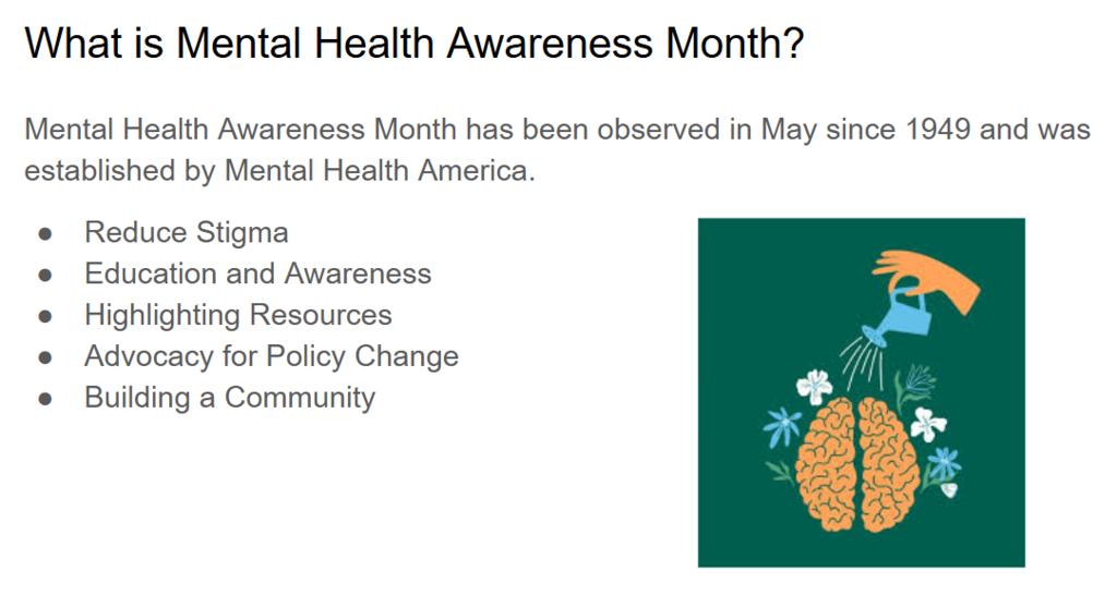 What is Mental Health Awareness  Month?