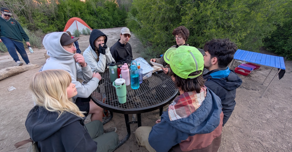 Playing games before the next hike