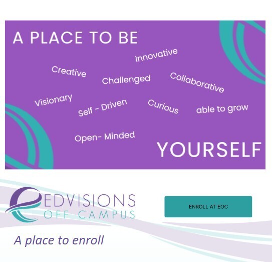 infographic with A place to enroll and be yourself