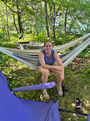 woman on hammock