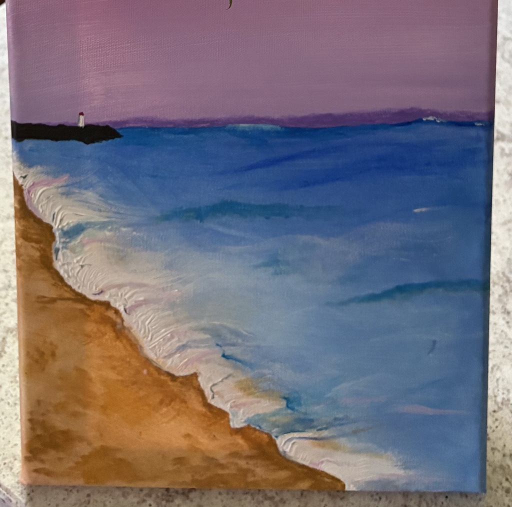 painting of a beach