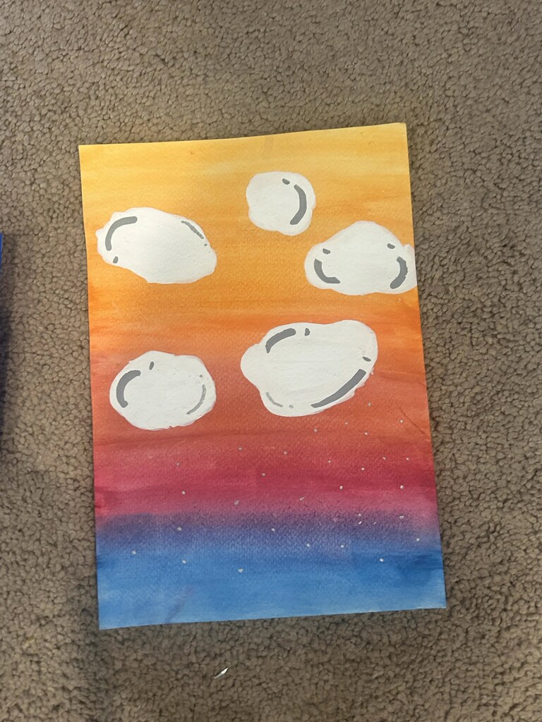 painting of clouds