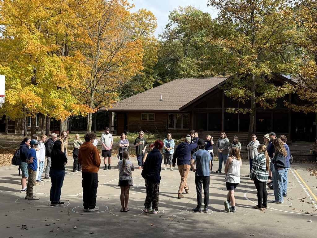 circle of students