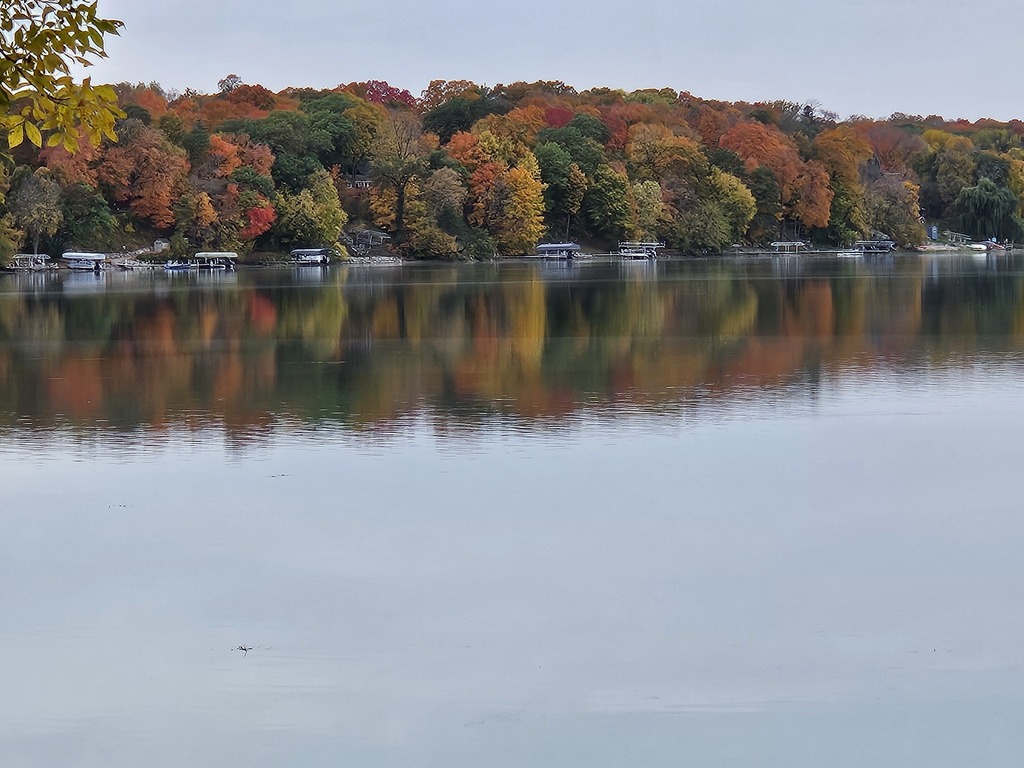 fall colors on the lake