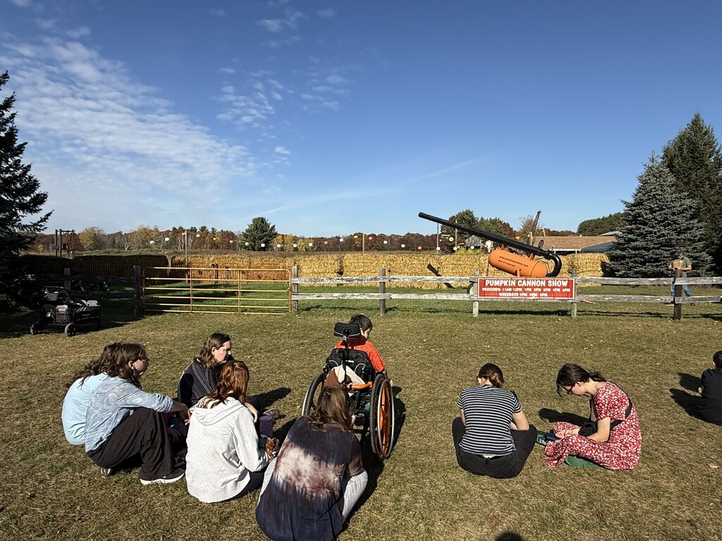 wiating for pumpkin cannon show