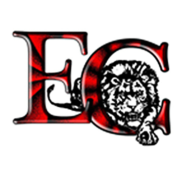 Edwards County Lions Logo - the letters E and C with a lion