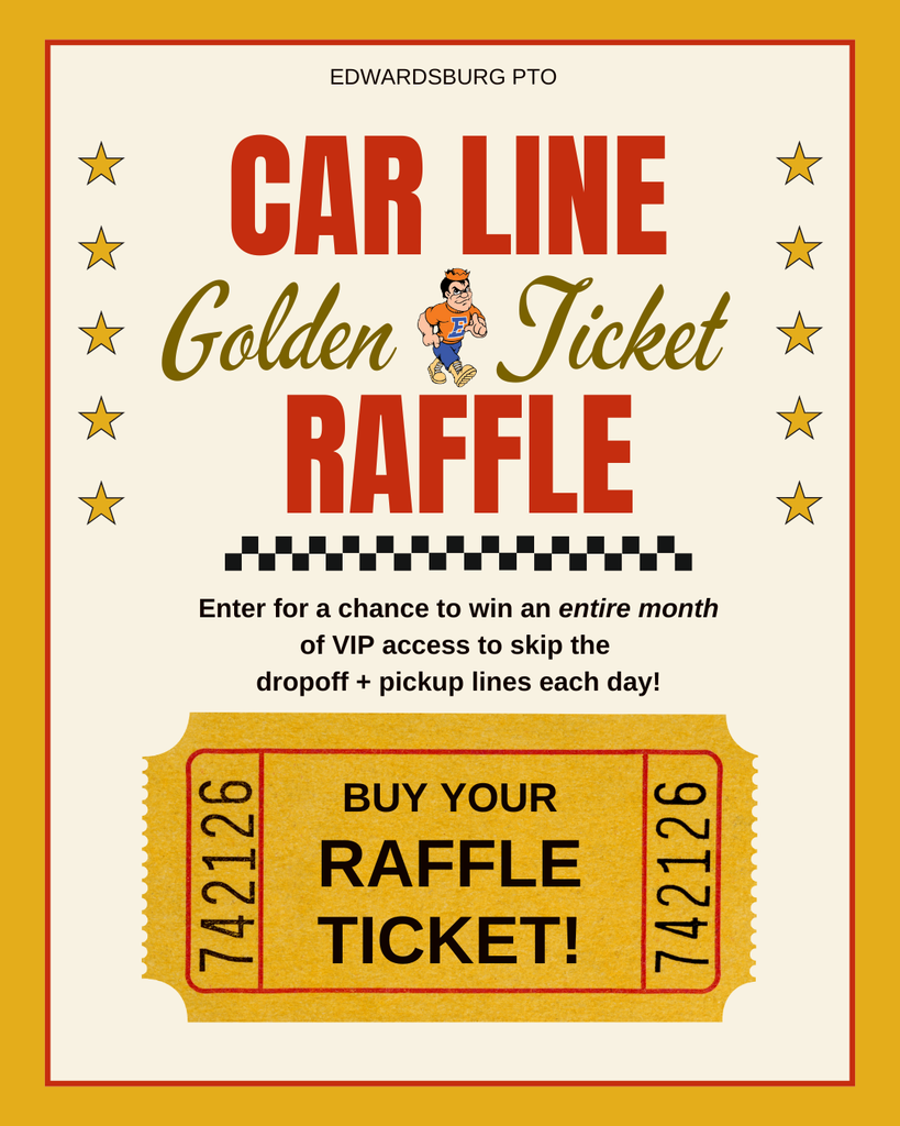 Sign for pick up line raffle tickets