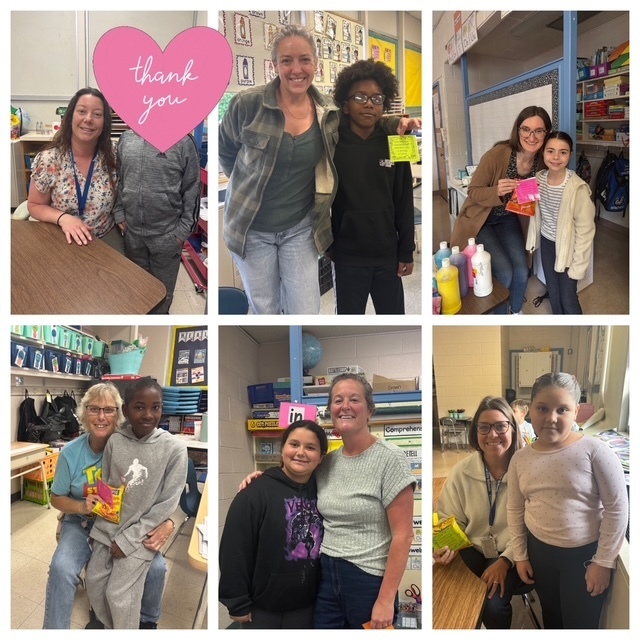 Collage of students and teachers smiling and hugging