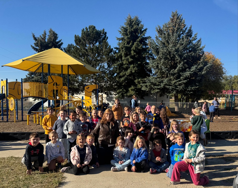 Dr. Olson and Elementary Students