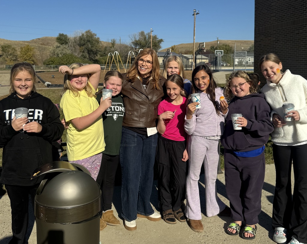 principal and students